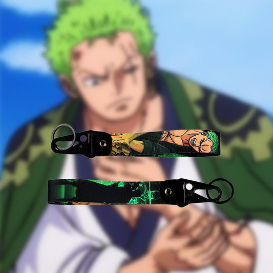 Zoro Three-Sword Style Keychain Strap – One Piece Dual-Sided Edition