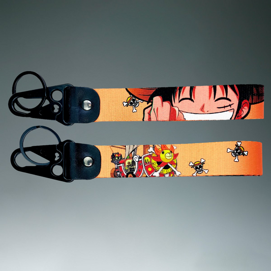 Luffy & Thousand Sunny Double-Sided Keychain Strap – One Piece Edition