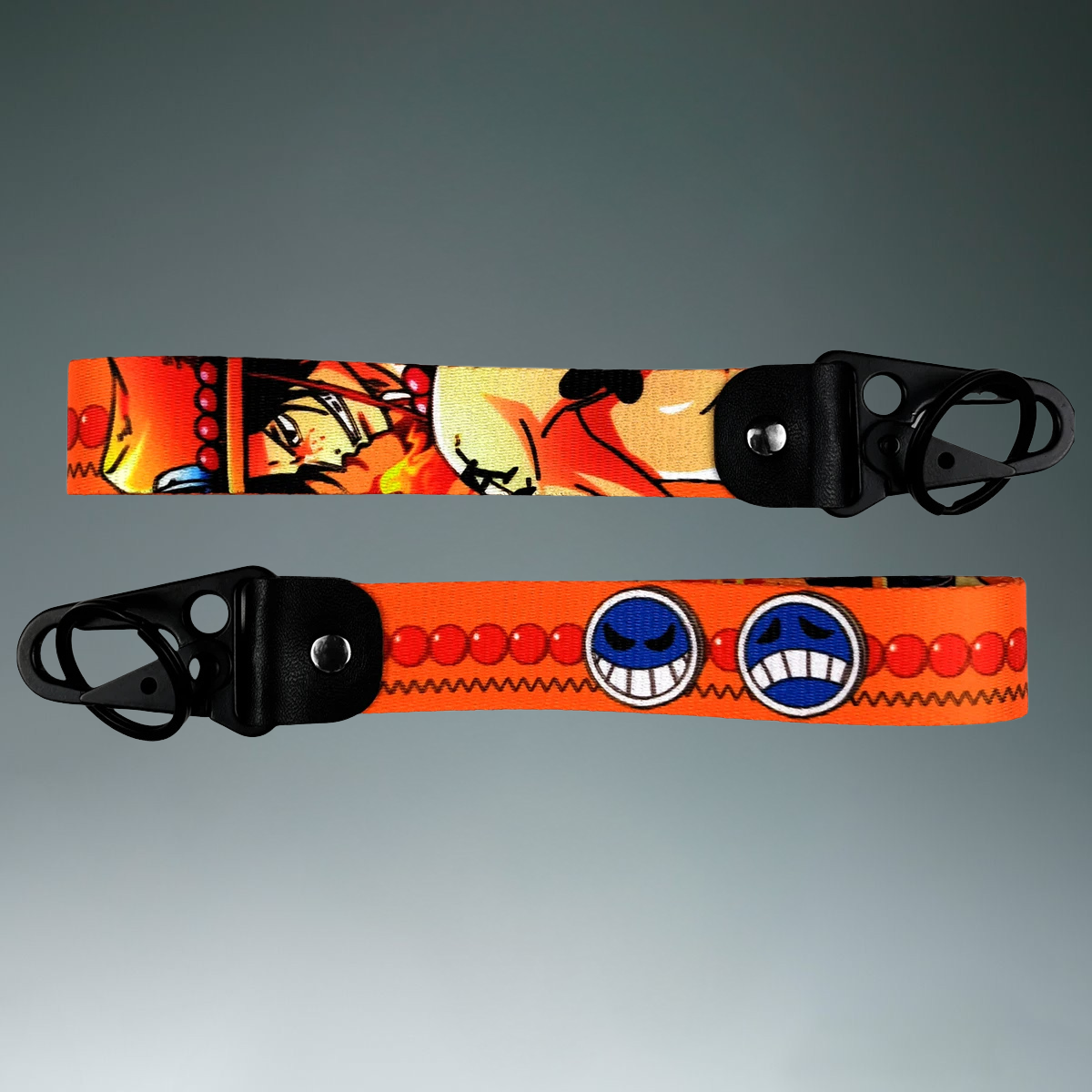 Ace Flame Fist Keychain Strap – One Piece Double-Sided Fire Edition