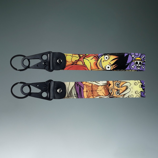 Luffy Evolution Keychain Strap – Classic to Gear 5 | One Piece Dual-Sided